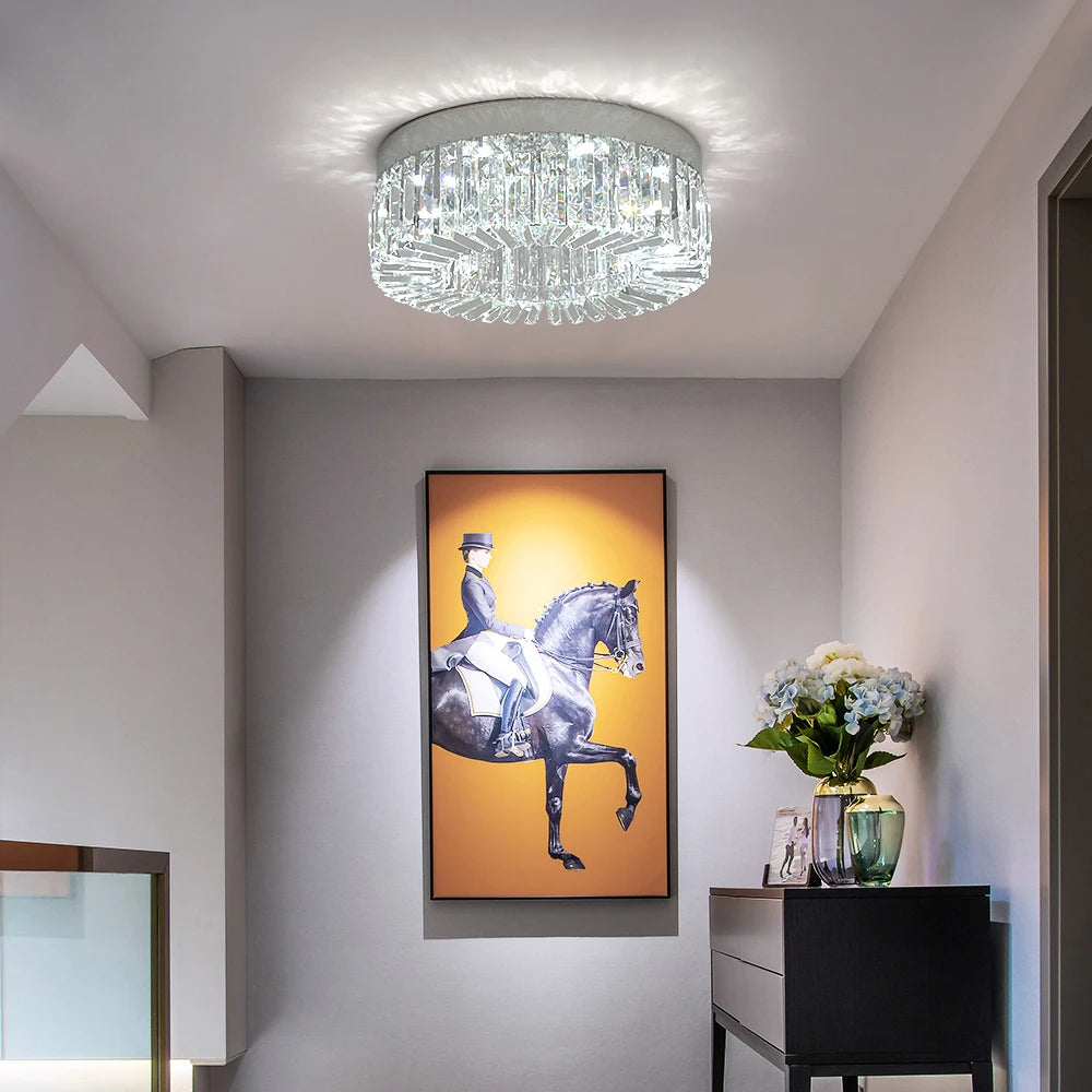 VETRULUS Crystal LED Ceiling Light For Living Room