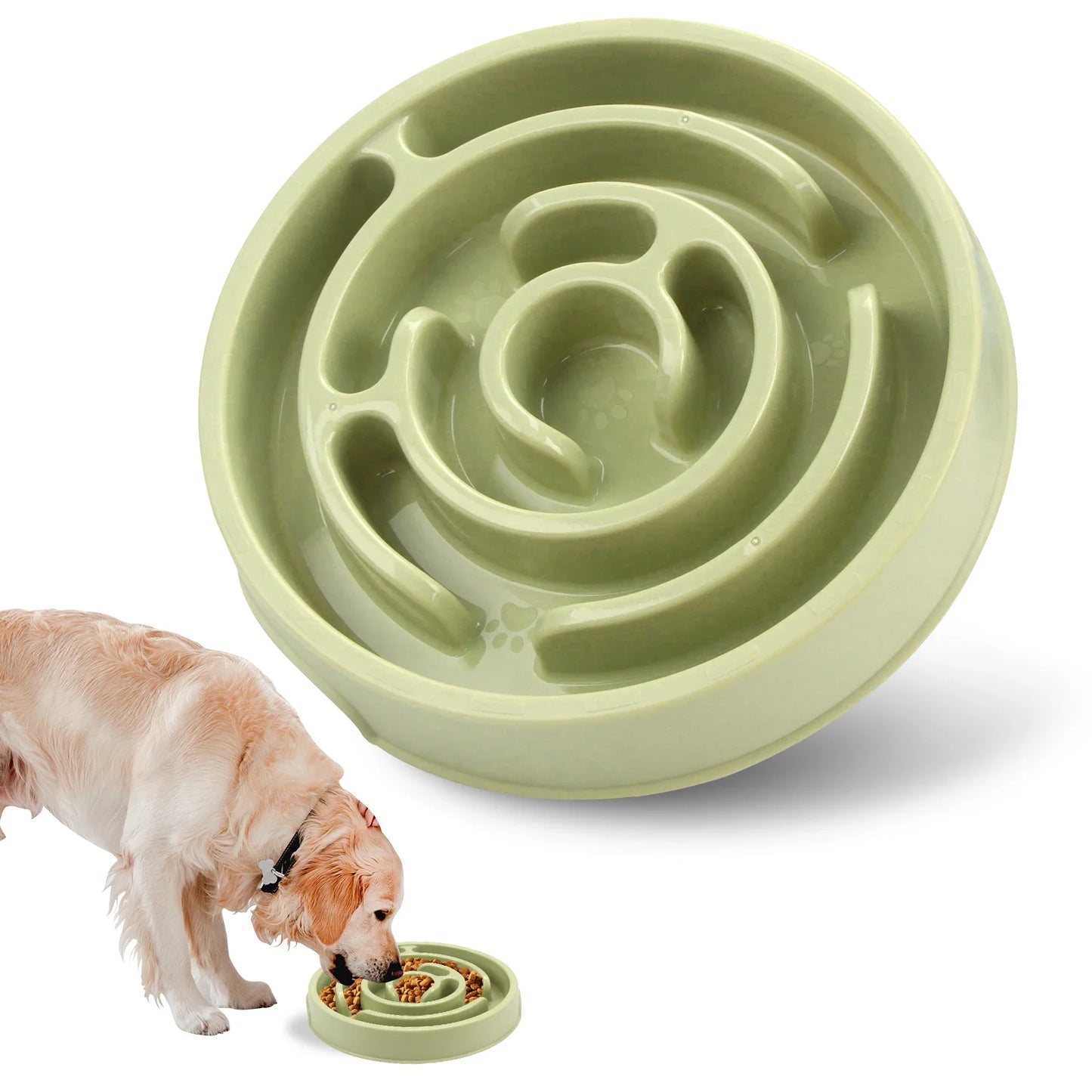 Pet Dog Slow Feeder Bowl Non Slip Anti Gulping Eco