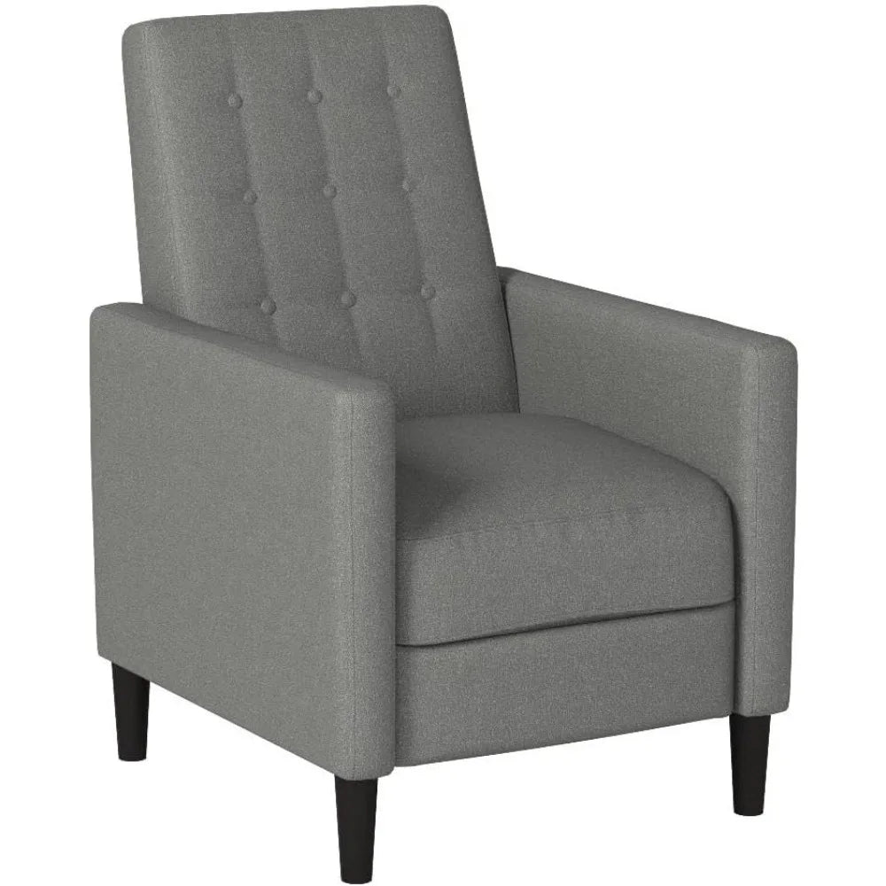 Fabric Mid Century Modern Recliner Chair With Adjustable Thick Cushion