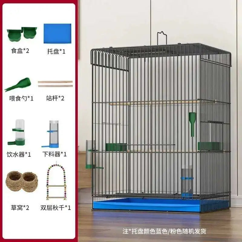 Metal Bird Cage Parrot Breeding Box Garden Gabbia Papagalli