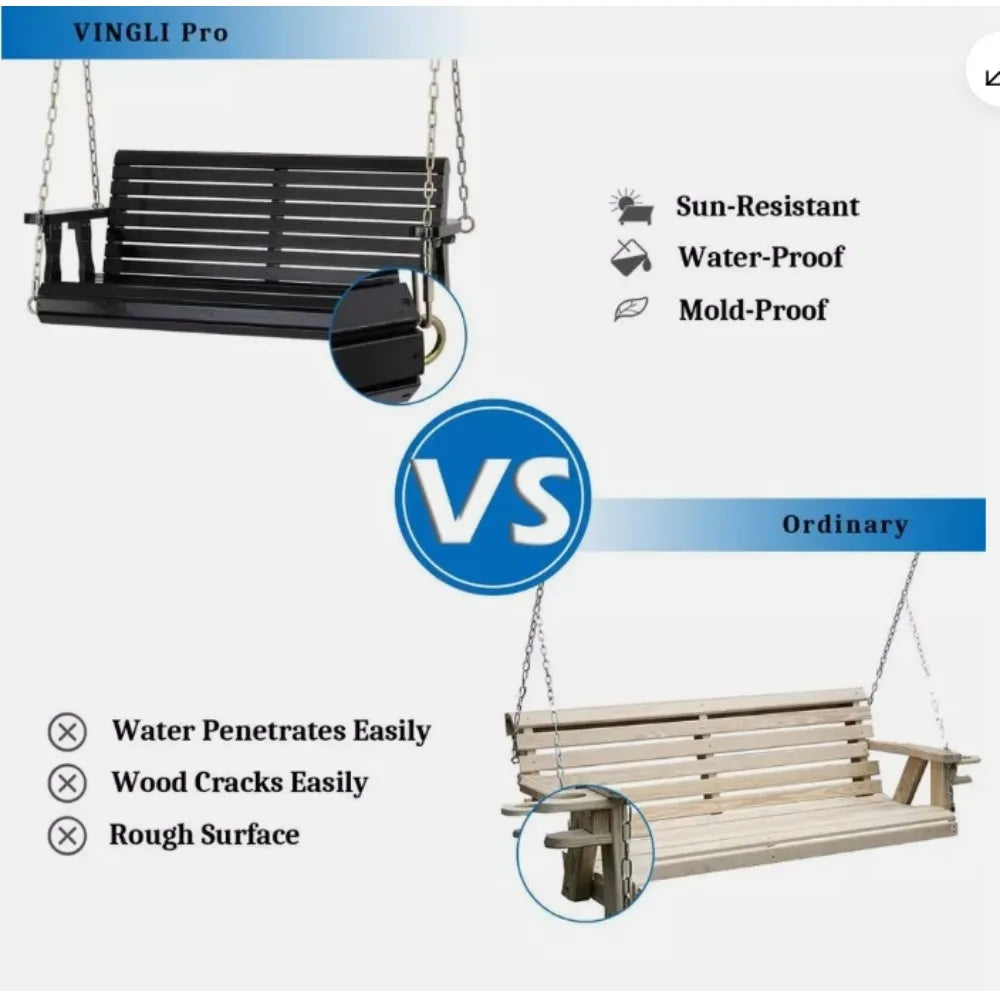 Heavy Duty Outdoor Swing Chair Bench Porch Swing Chains