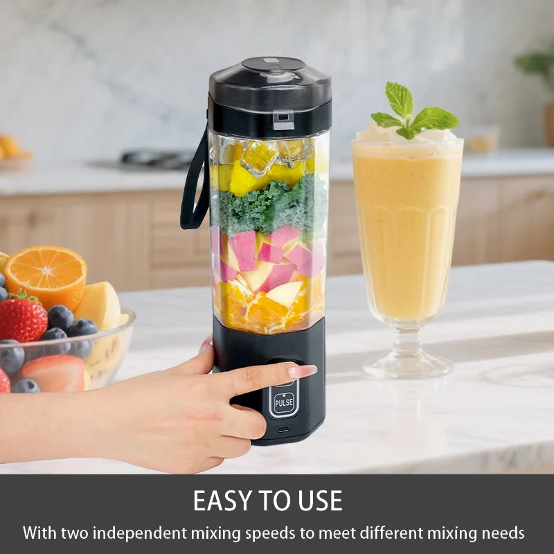 KIRAINAFLY Portable USB Rechargeable Juicer Blender 6 Blades