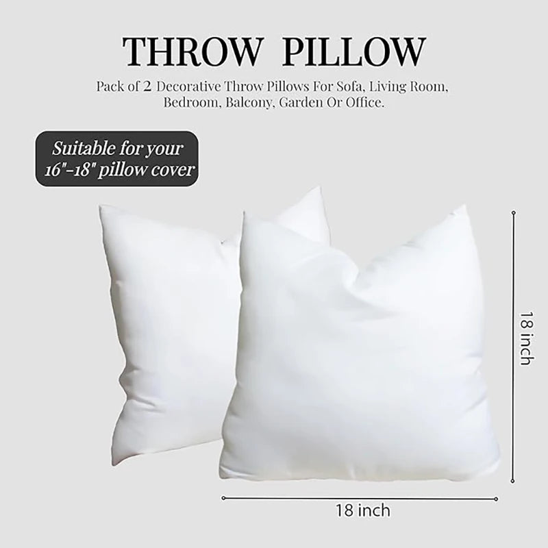 Bamboo Fiber Pillow Inserts For Cushions Two Pack Home Use
