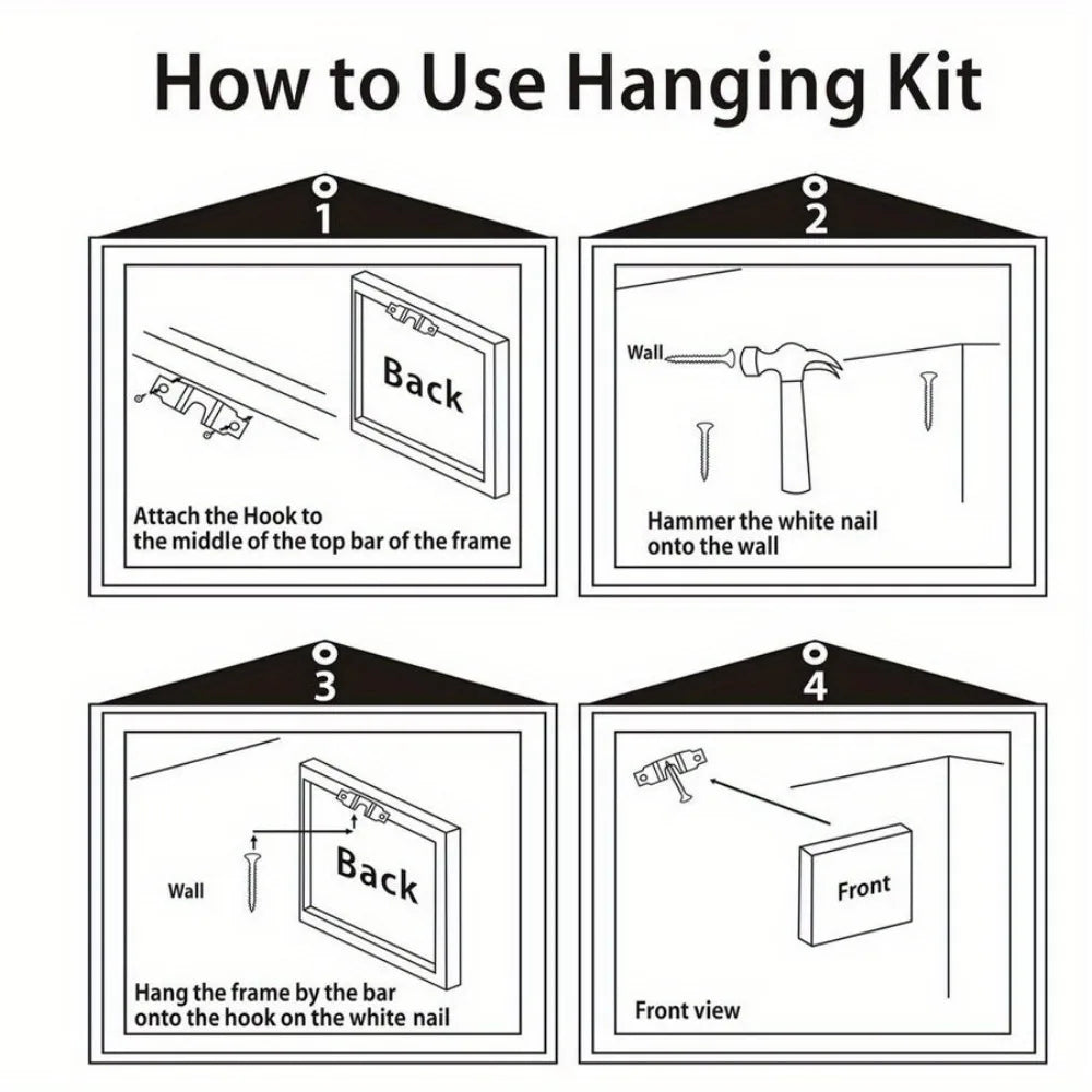 Wave Canvas Wall Art Landscape With Pine Frame Clouds