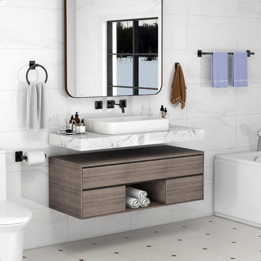 10 Pieces Bathroom Accories Set Bathroom Hardware Set 24 inch Towel Bar Towel Racks for Bathroom Robe Towel Hooks Toilet Paper