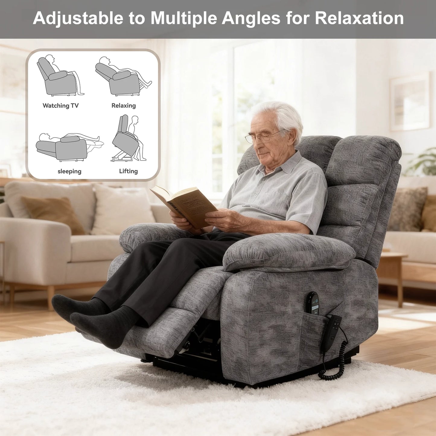 Redlife Power Lift Recliner Chair With Heat And Massage