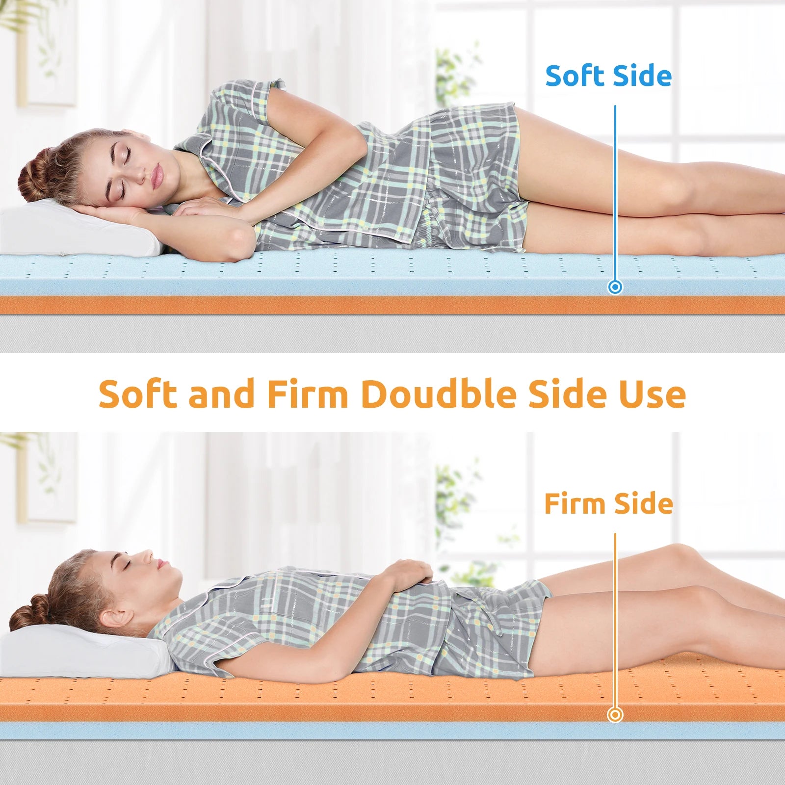 Maxzzz Cooling Gel Memory Foam Mattress Topper With Copper Foam