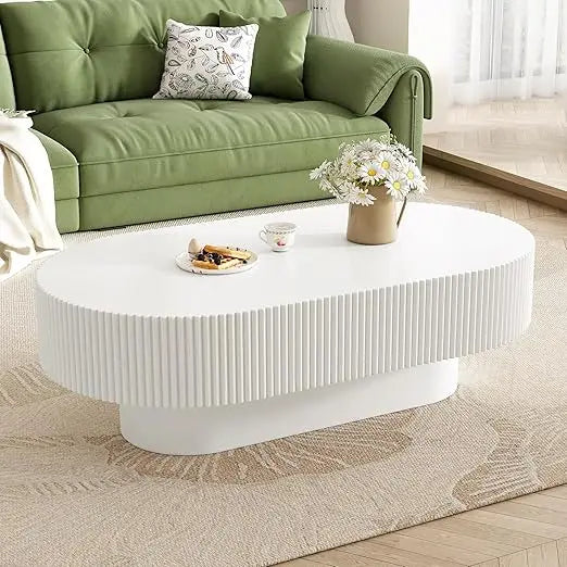 Modern Round Coffee Table With Sturdy Base
