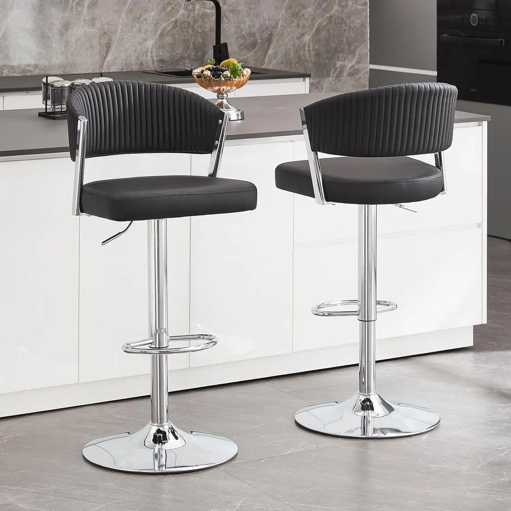 Tongyue Adjustable Swivel Counter Height Bar Stools Set Of 2