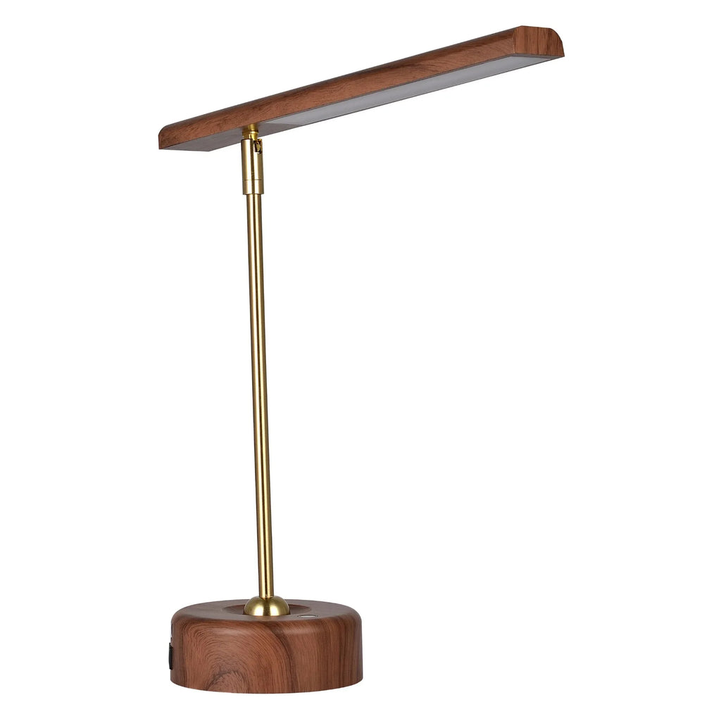 LED Wood Look Desk Lamp With Modern Style For Room