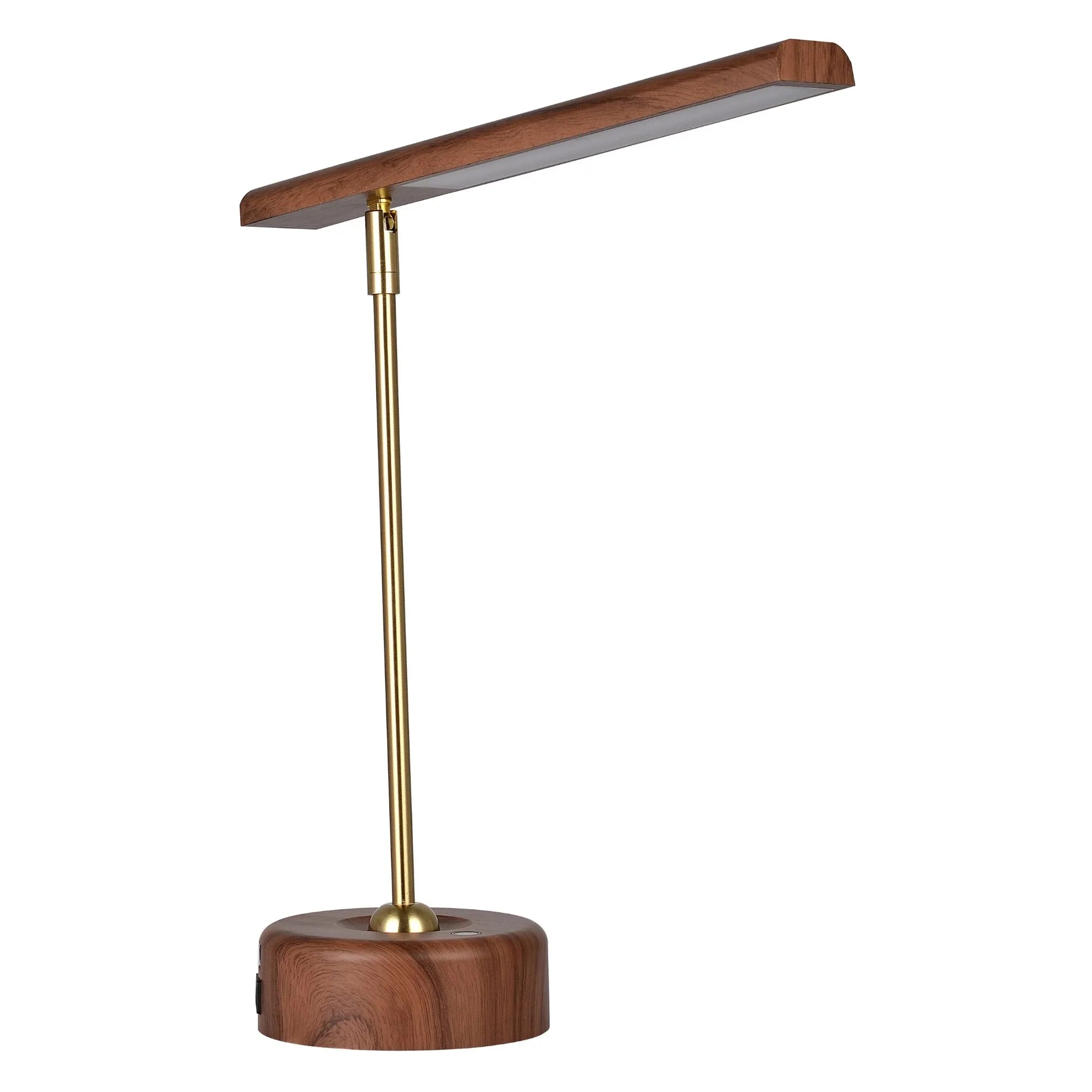 LED Wood Look Desk Lamp With Modern Style For Room