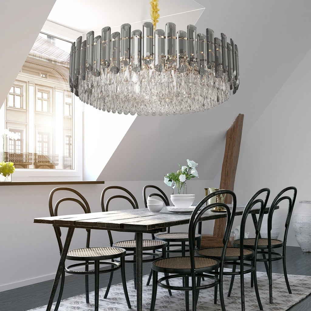 Vrygle Crystal Chandelier Modern Ceiling Lamp 3 Lights
