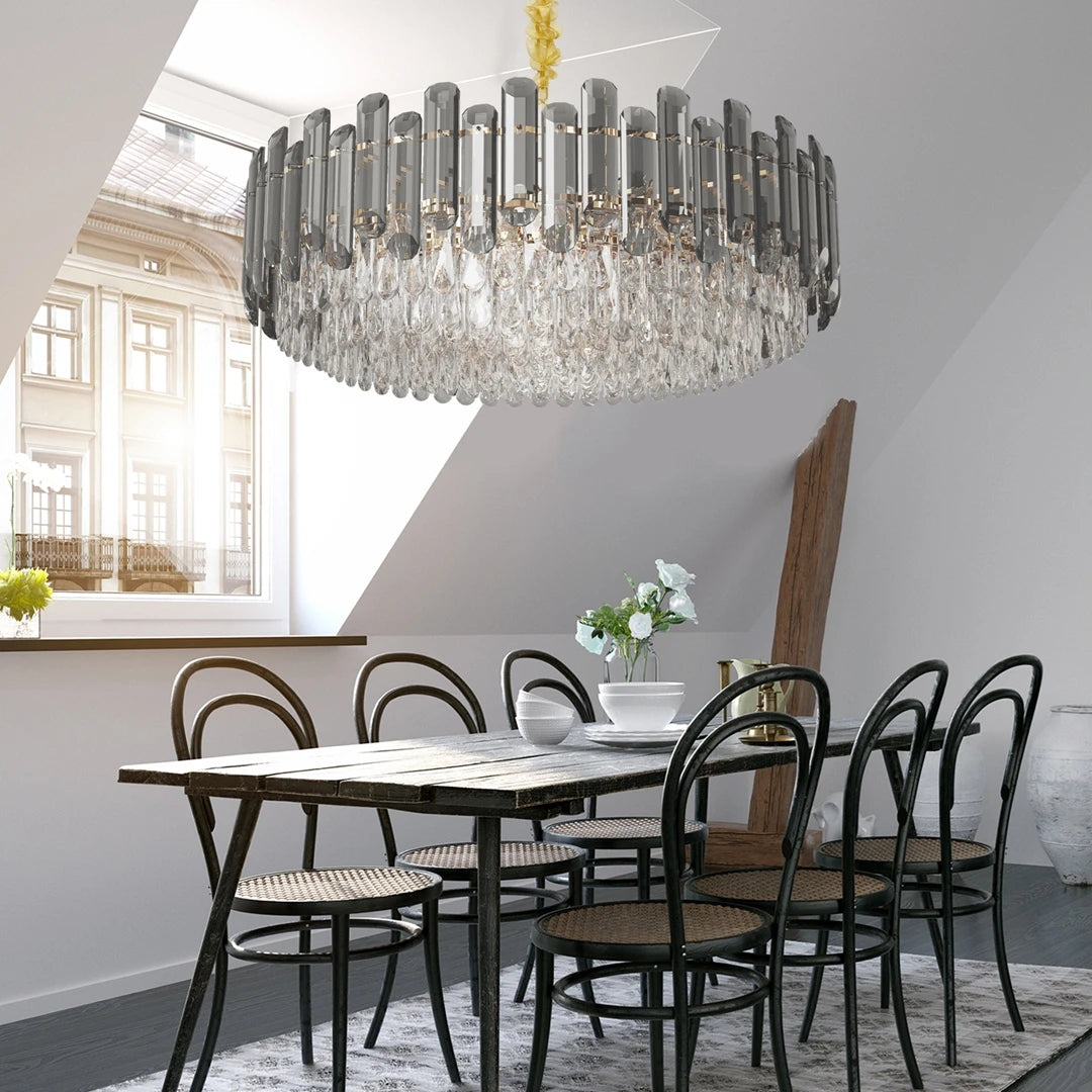 Vrygle Crystal Chandelier Modern Ceiling Lamp 3 Lights