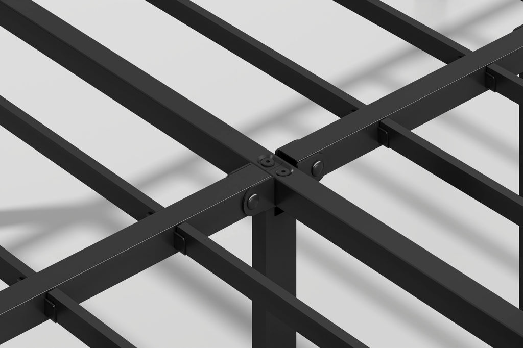 AROMUSTIME Metal Bed Frame Platform Slat Mattress Foundation
