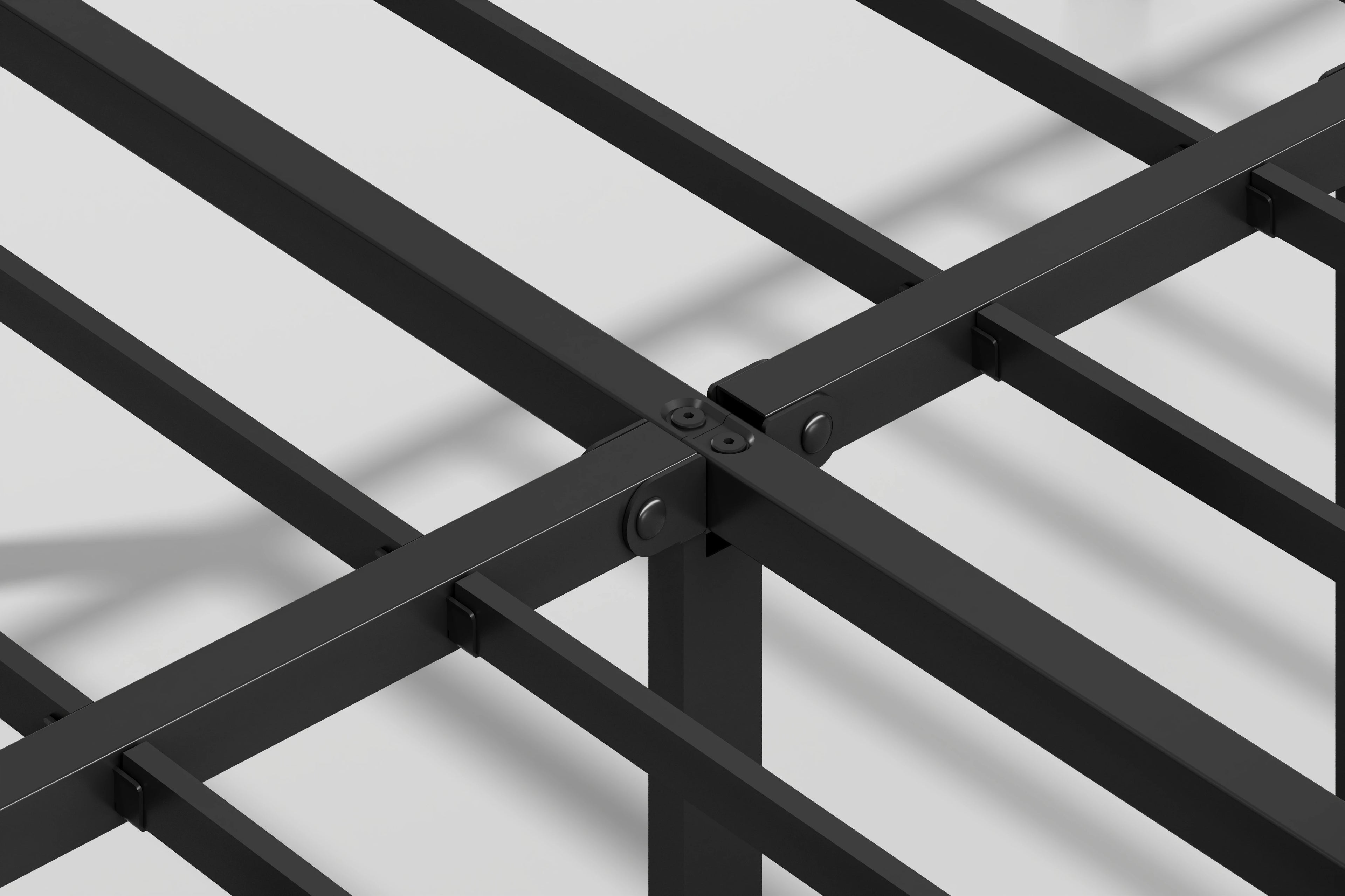 AROMUSTIME Metal Bed Frame Platform Slat Mattress Foundation