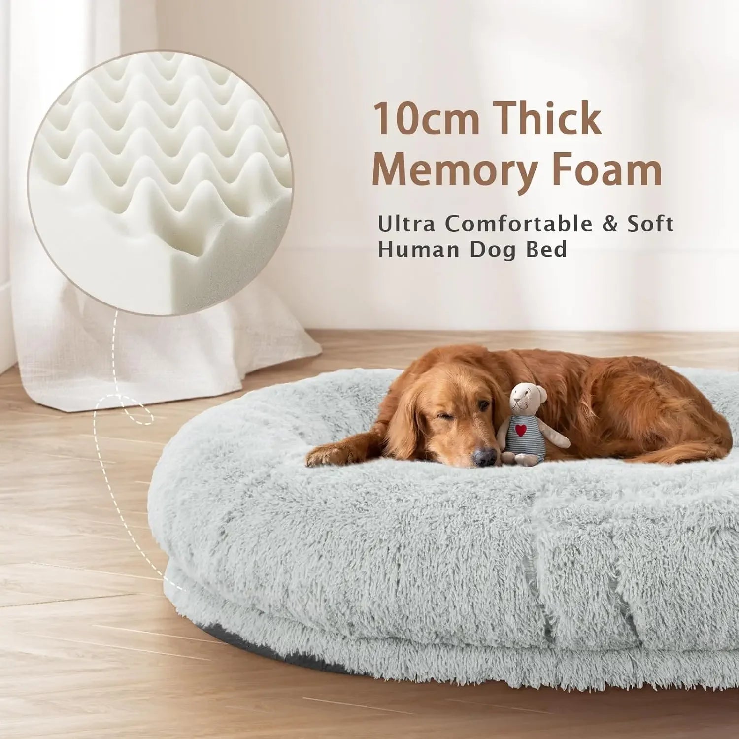 XMSJ Memory Foam Human Dog Bed For Adults And Pets