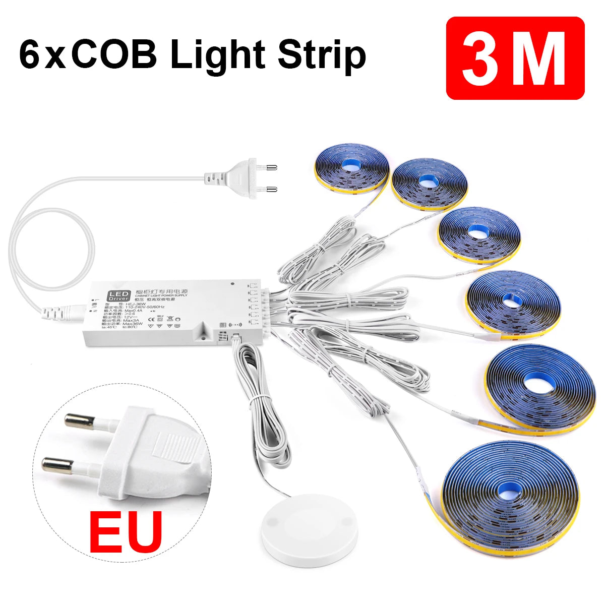 Rybakov Wood COB LED Strip Light 320 LEDs Per Meter