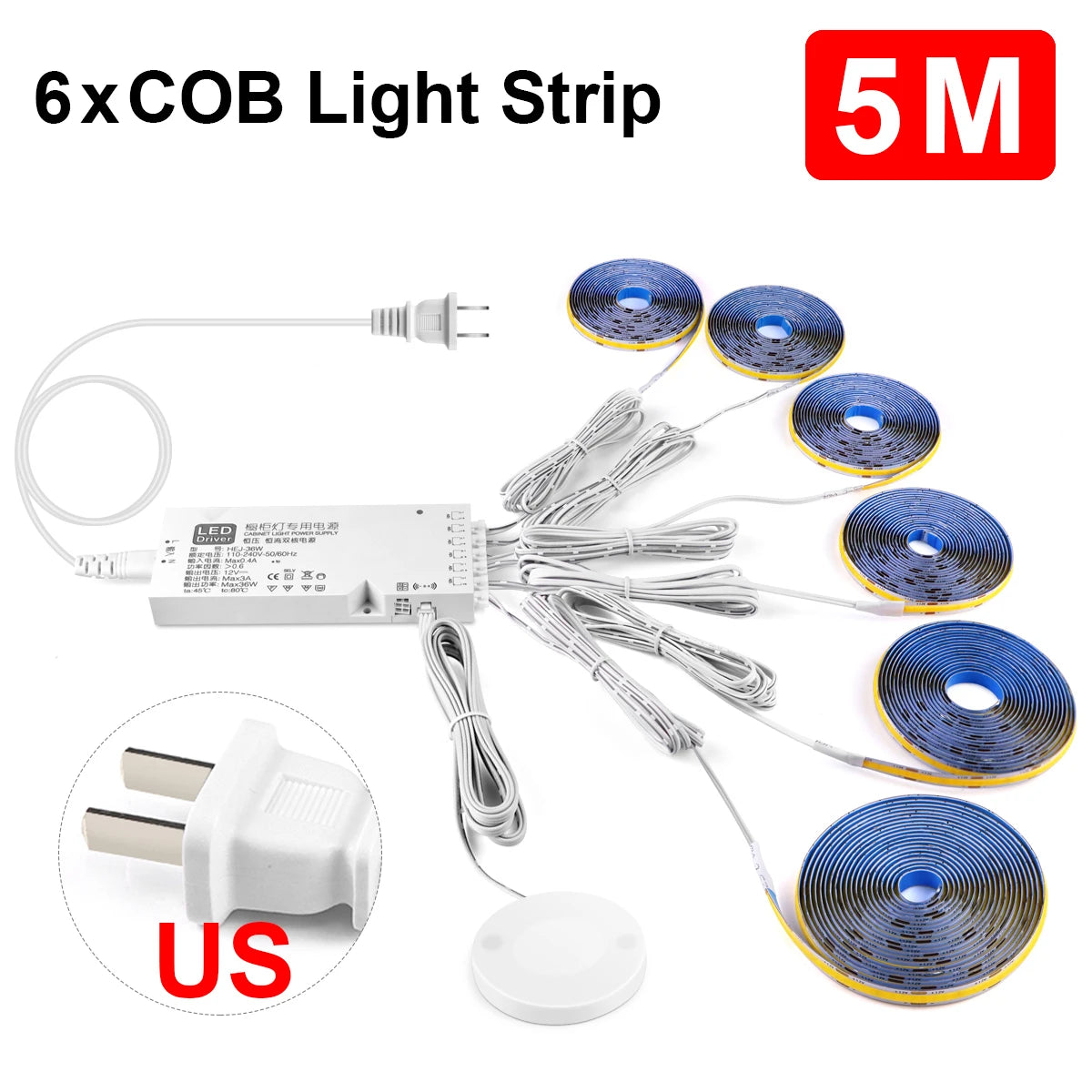 Rybakov Wood COB LED Strip Light 320 LEDs Per Meter