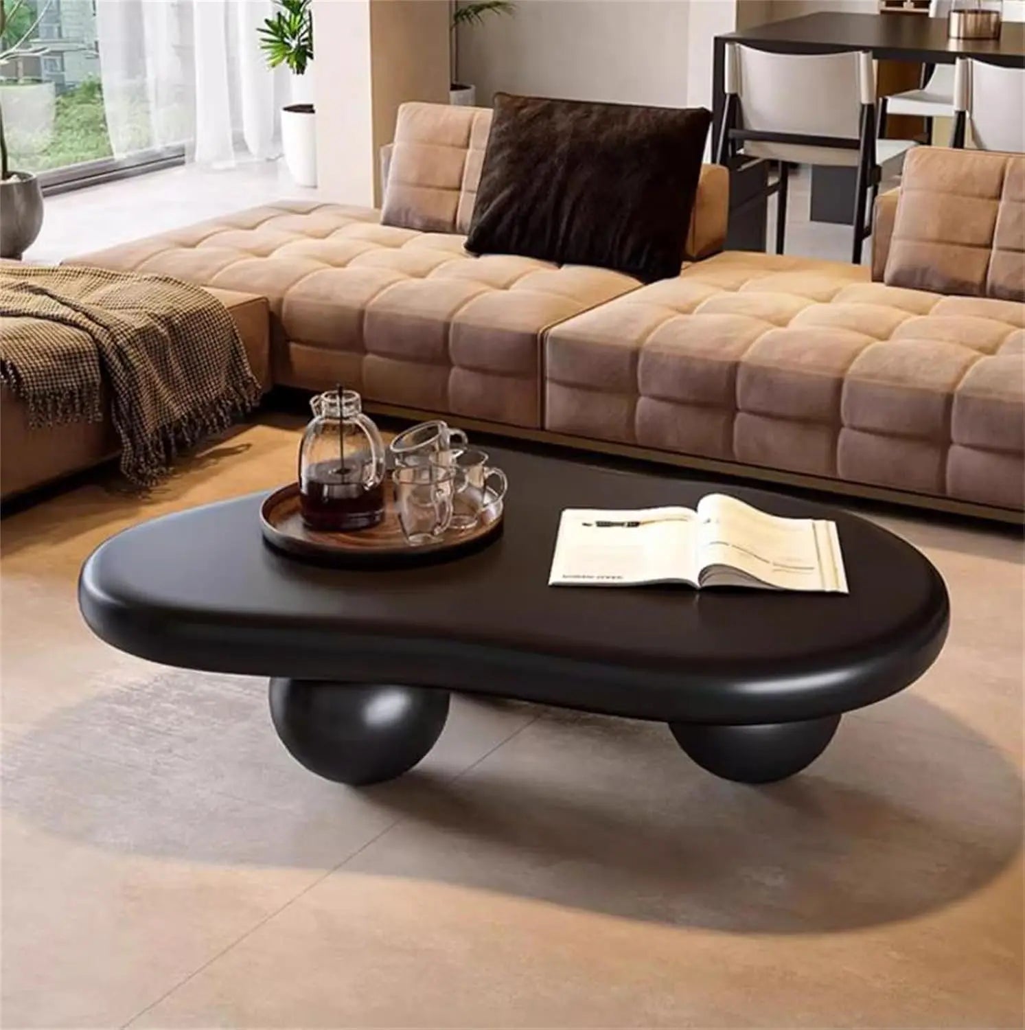 Cloud Coffee Table Modern Cute Coffee Tables Irregular Simple Tea/Center Table for Small Space End Table for Living Room
