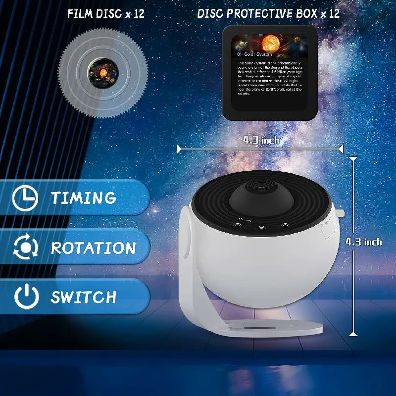 DVOLADOR Galaxy Night Light Projector 360Degree Starry Sky Lamp