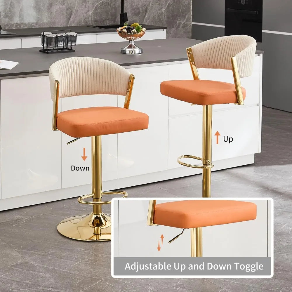 Tongyue Adjustable Swivel Counter Height Bar Stools Set Of 2
