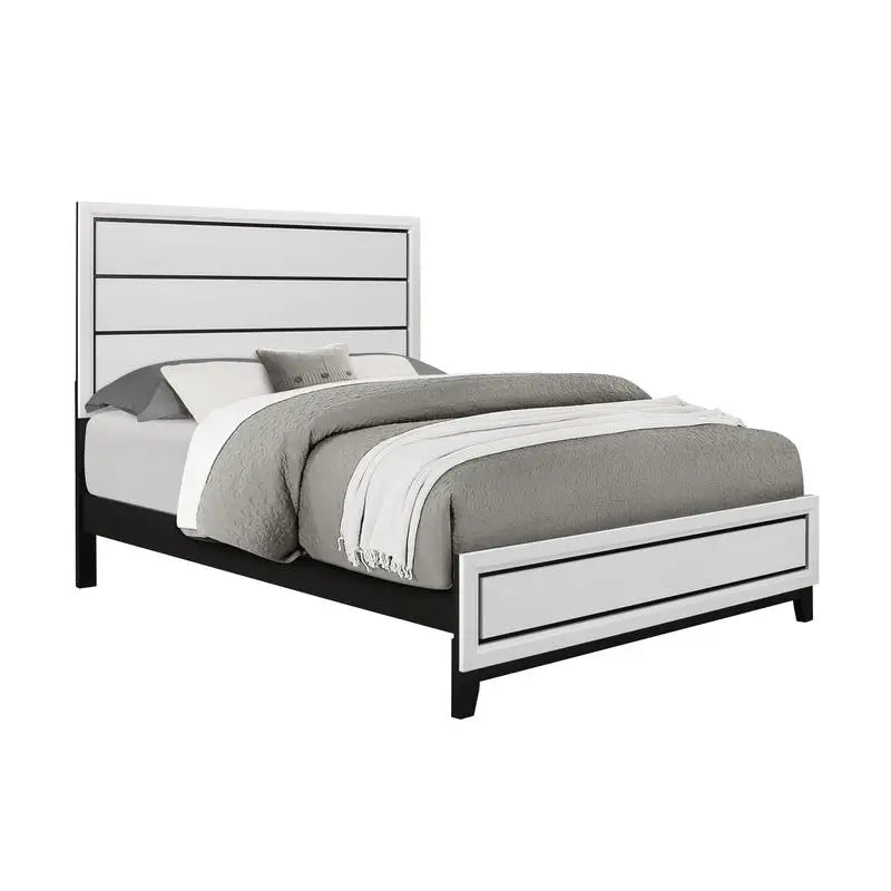 General Use Mirage 5Piece Bedroom Set Modern Bed Nightstands Dresser Mirror