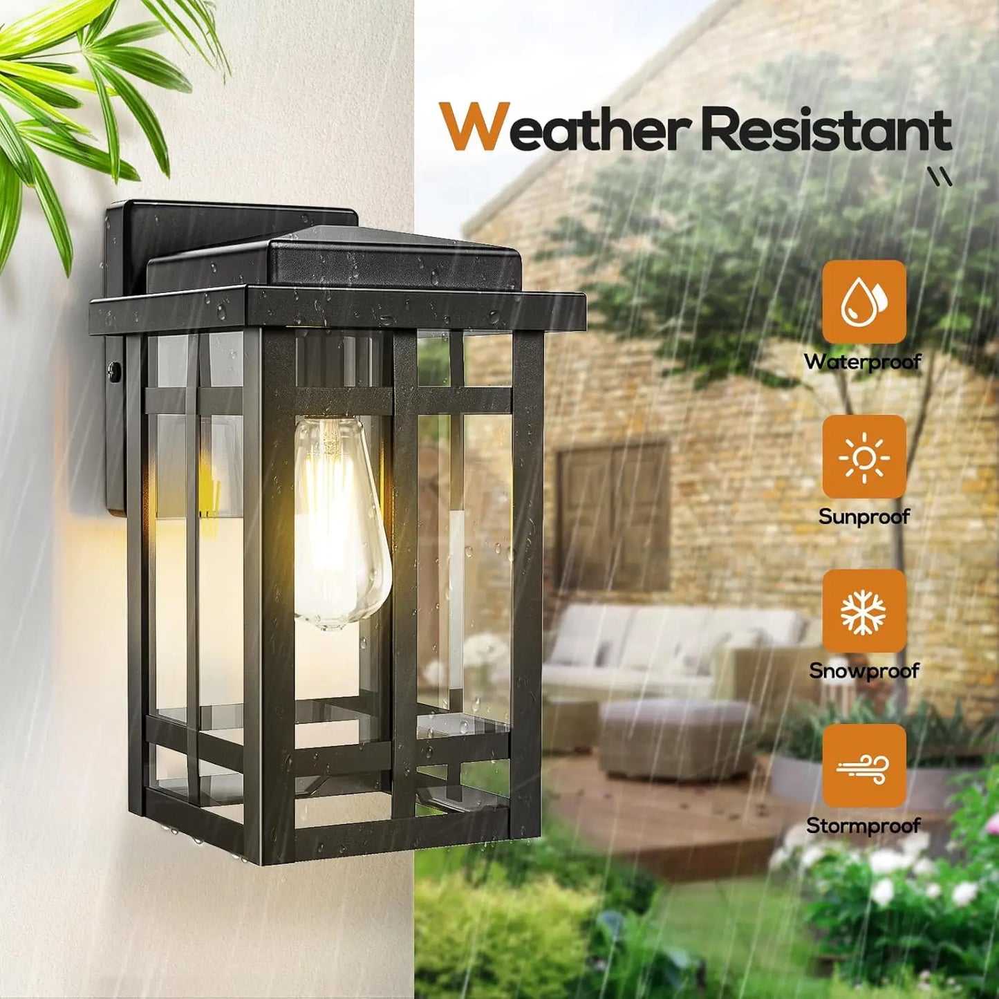 SZRSTHH Outdoor Waterproof Wall Light Modern Matte Exterior