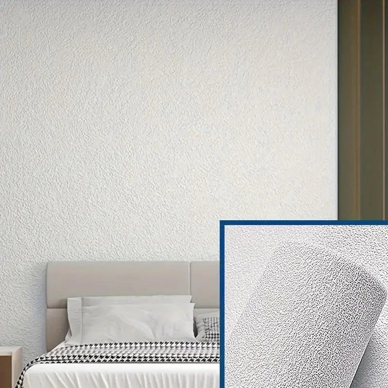 NONECN Linen 3D Foam Self Adhesive Wallpaper Waterproof
