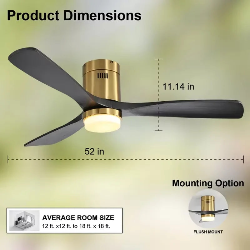 Sofucor Ceiling Fan With LED DC Motor Remote Control