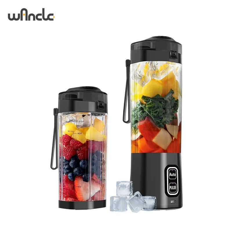 KIRAINAFLY Portable USB Rechargeable Juicer Blender 6 Blades