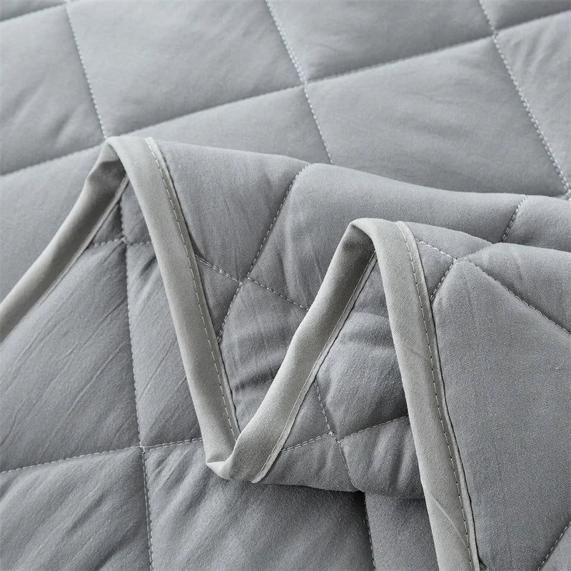 NONECN Lightweight Polyester Cotton Bedspread Coverlet Set With Pillow Shams