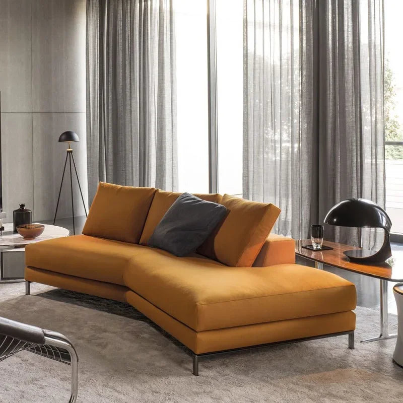 Nordic Velvet Sofa With Lazy Recliner