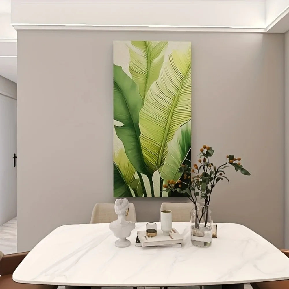 Modern Abstract Leaf Canvas Wall Art For Living Room Decor