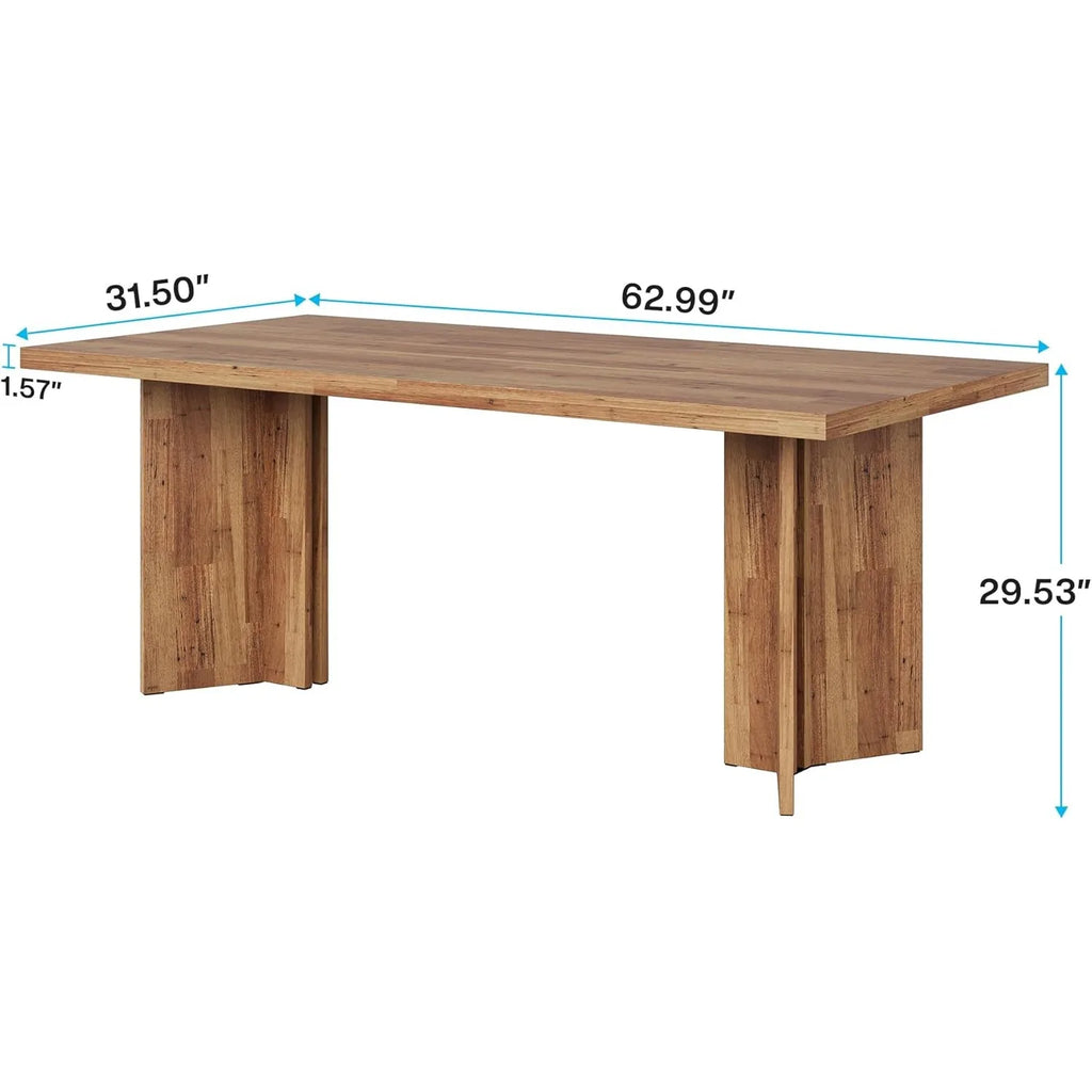 Little Tree Farmhouse Dining Table for Four to Six