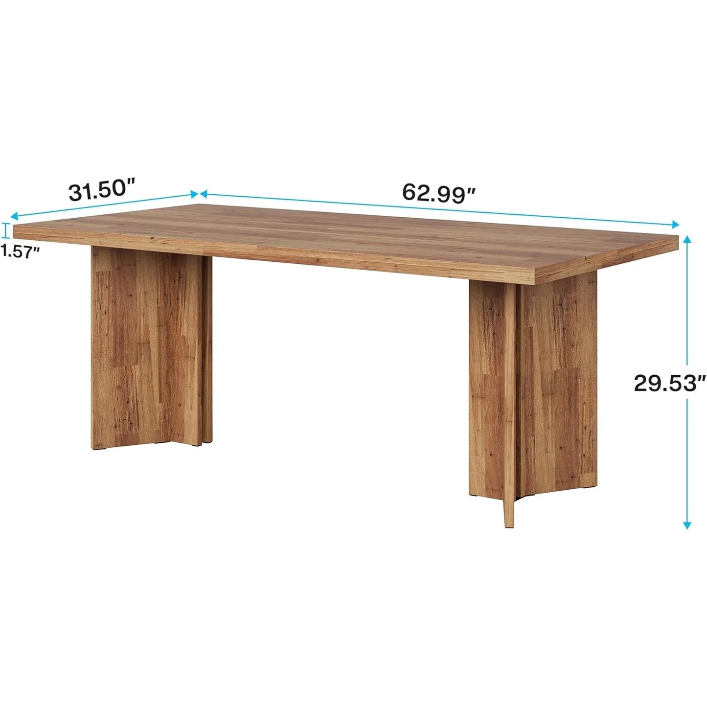 Little Tree Farmhouse Dining Table for Four to Six