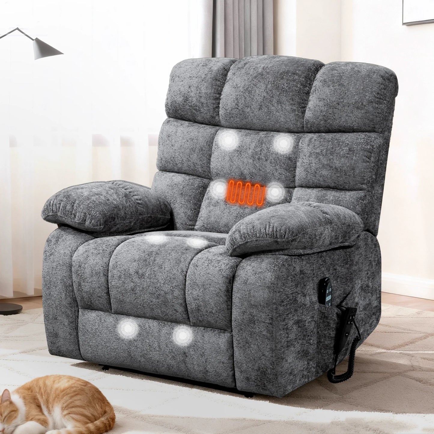 Redlife Power Lift Recliner Chair With Heat And Massage