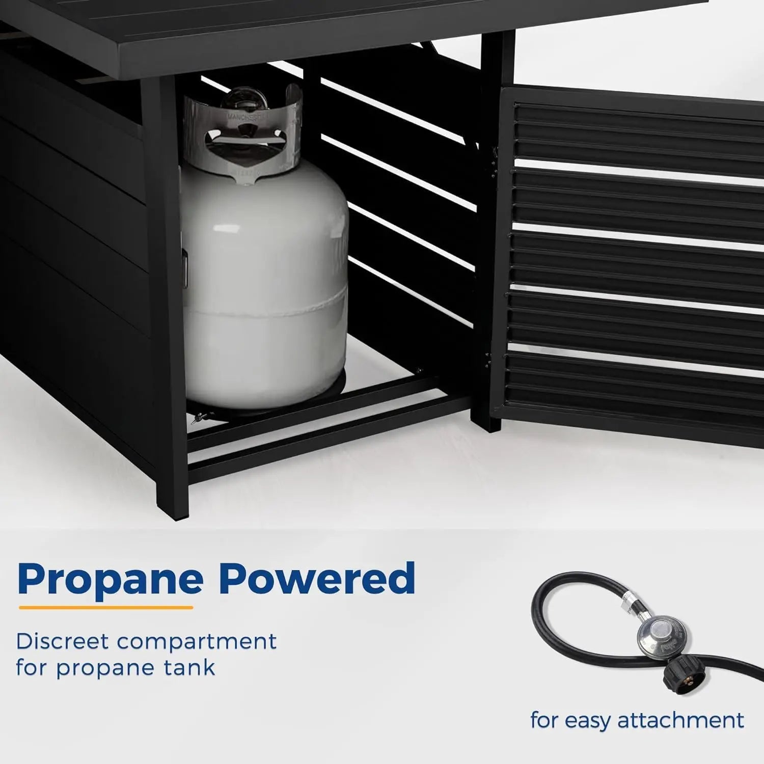 XMSJ Aluminum Patio Furniture Set 7 Seats With Fire Pit