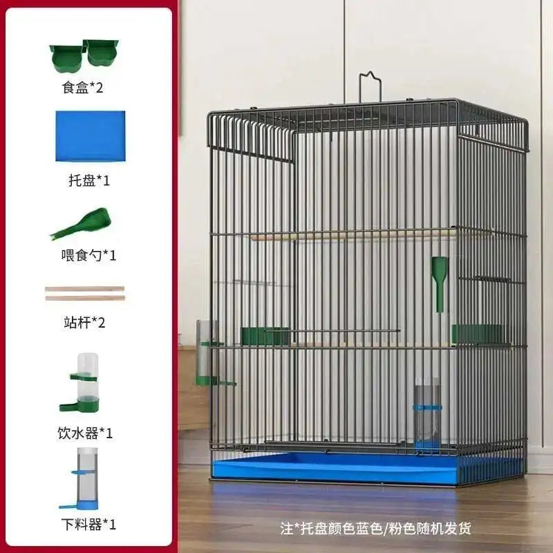 Metal Bird Cage Parrot Breeding Box Garden Gabbia Papagalli