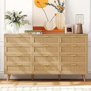ZHIYONG 12 Drawer Dresser Modern Wooden Chest With Handles