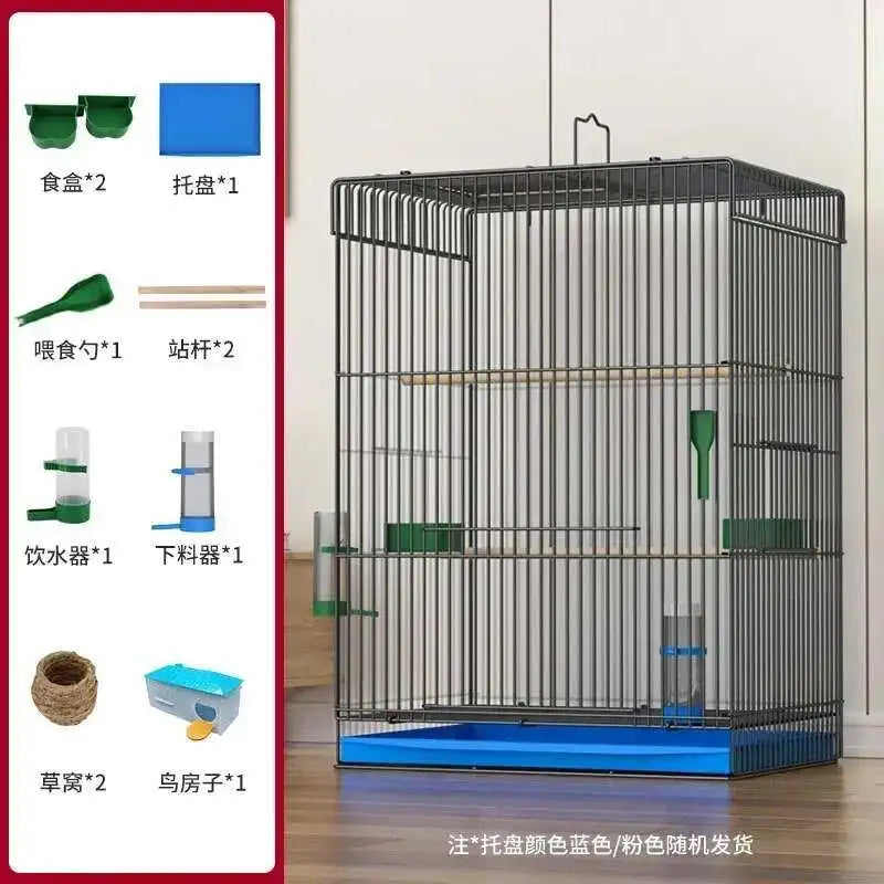 Metal Bird Cage Parrot Breeding Box Garden Gabbia Papagalli