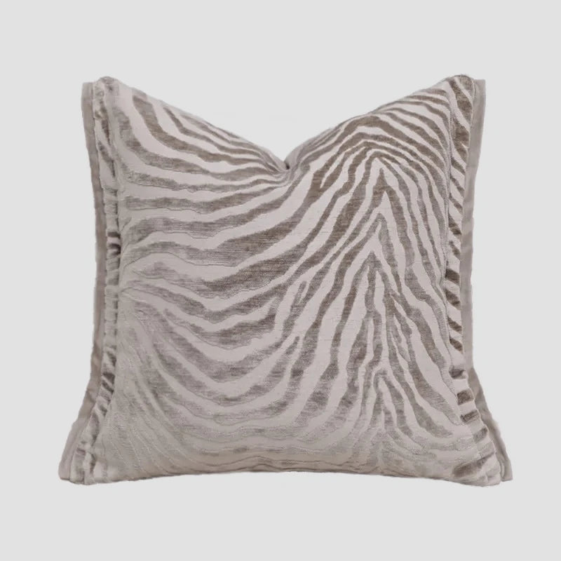 Nordic Style Zebra Print Cushion Cover  Living Room Sofa Pillowcase  Suitable for Home and Hotel Decoration 45x45cm