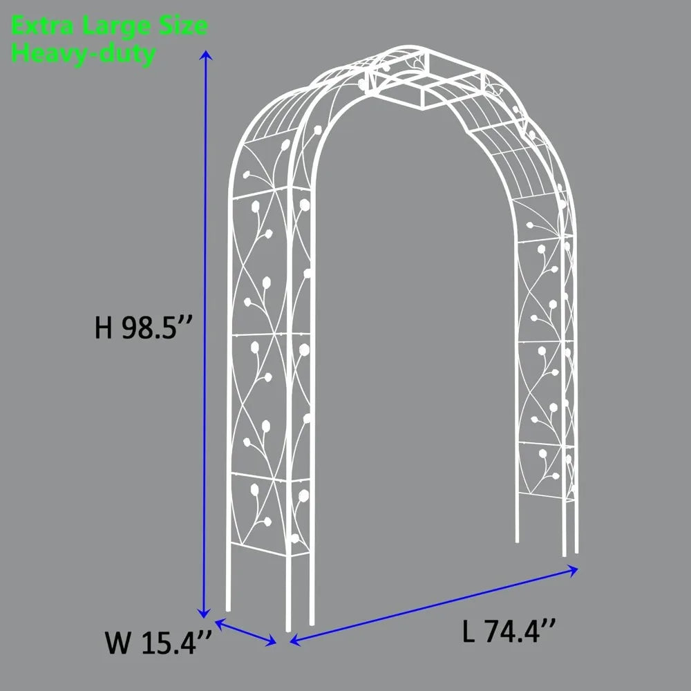 XMSJ Outdoor Metal Garden Arch Climbing Plant Support