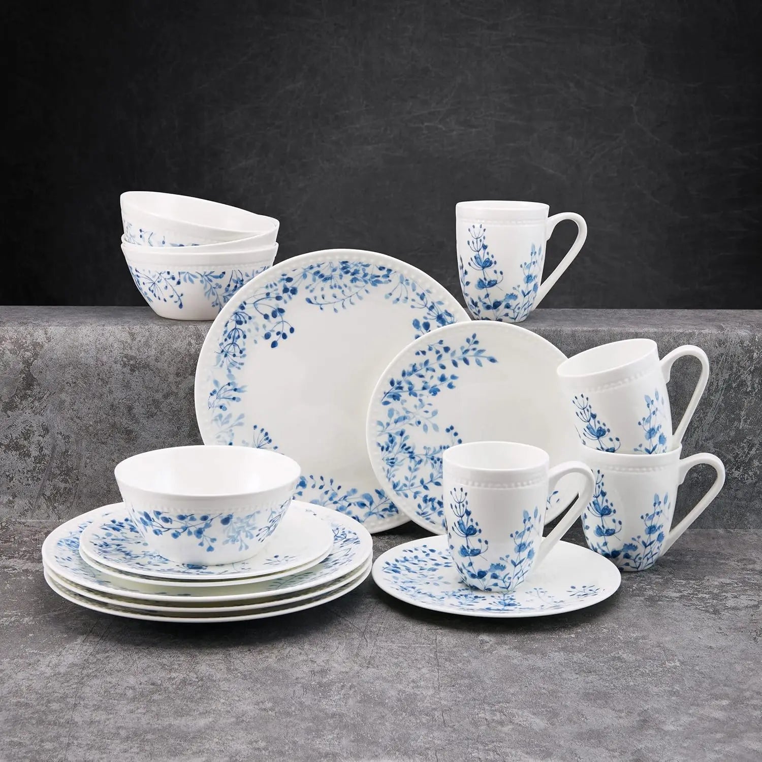 Taryn Bone China Lightweight Chip Resistant Dinnerware Set