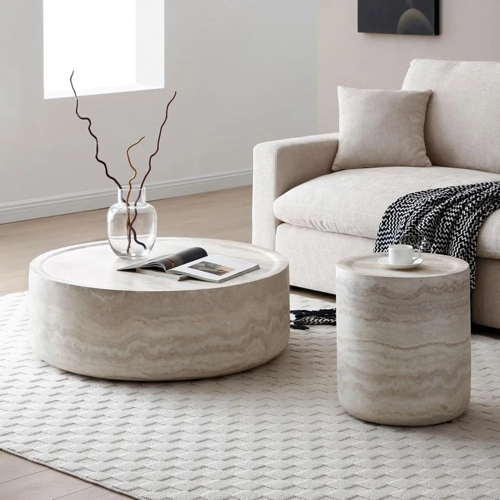 Modern Round Side Table For Living Room Small Space Office