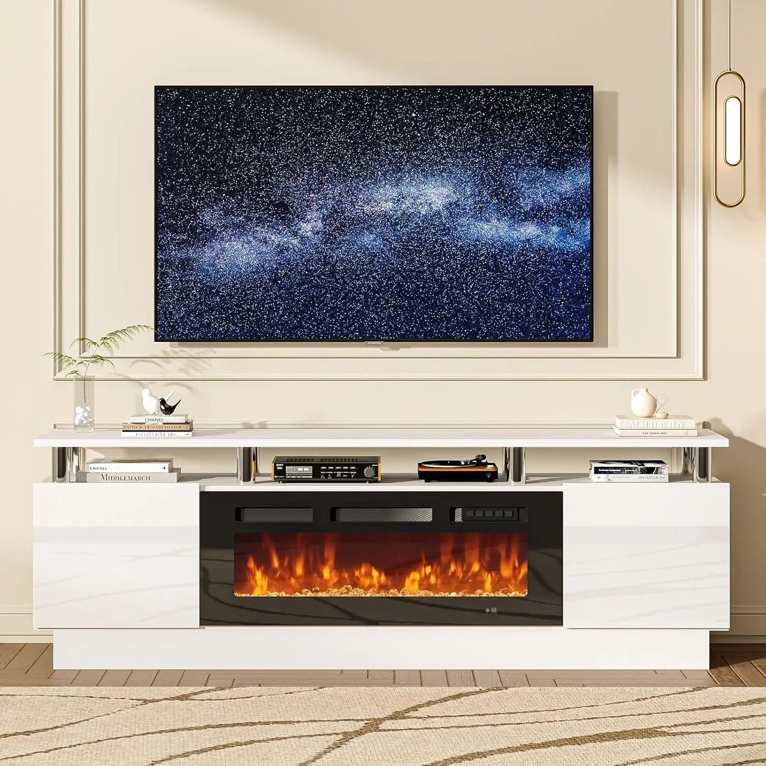 ZHUXIANG Modern TV Stand Media Console With Drawers