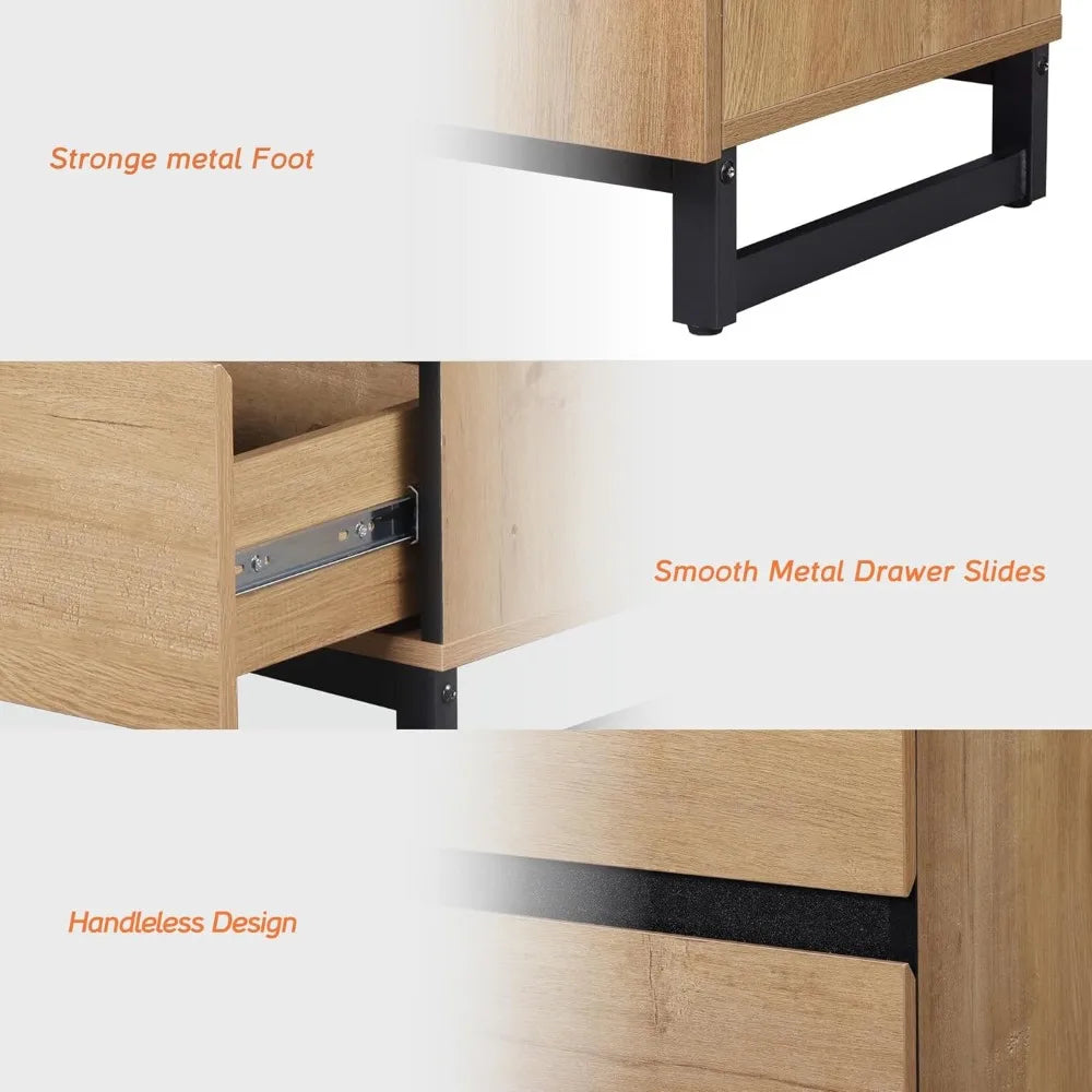 MKDK Modern Dresser And Nightstand Set With Drawers
