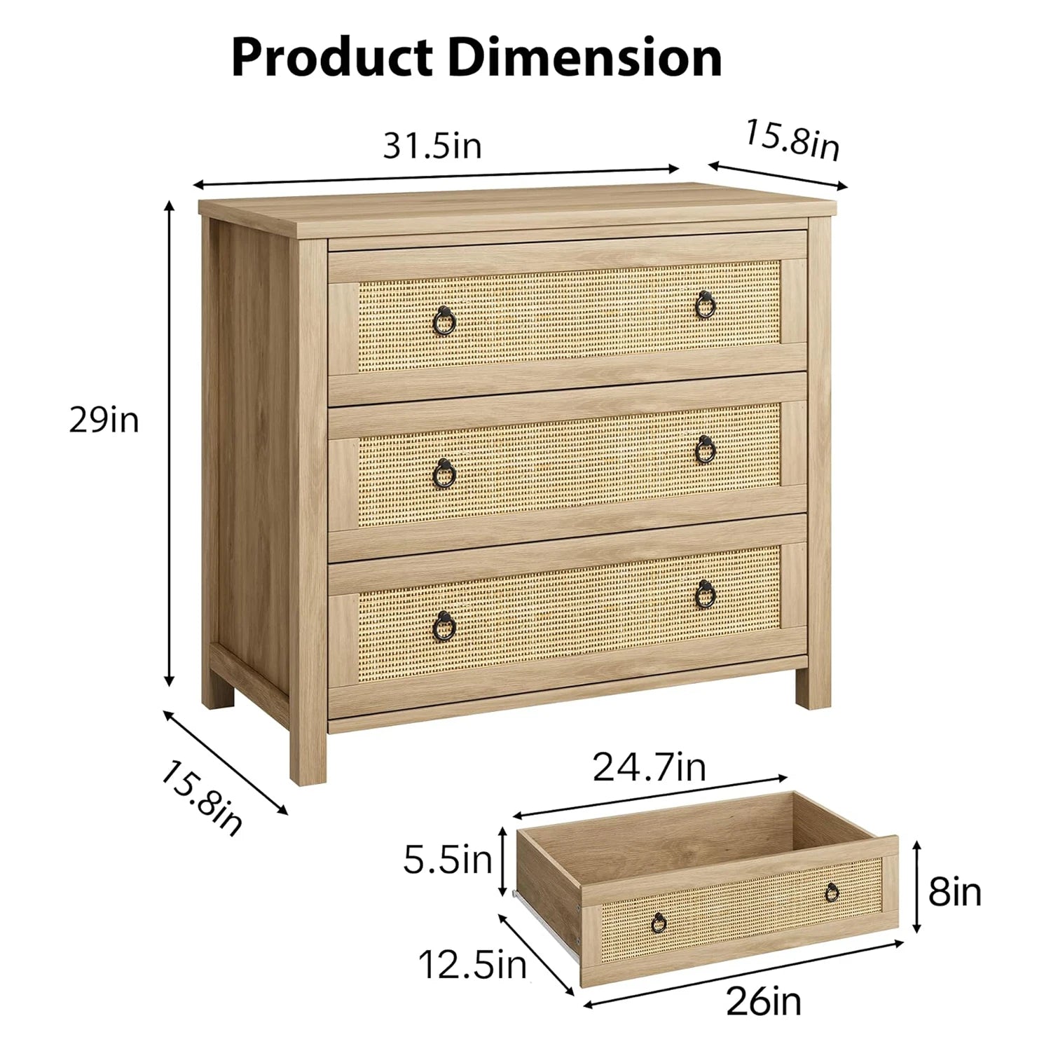 HiMISS 3 6 Drawer Dresser For Bedroom And Living Room