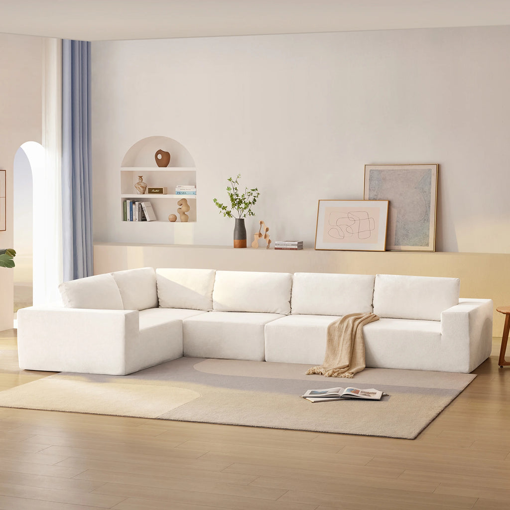 Modular Sectional Sofa with Wide Seat,No Assembly Required,Free Combination,L Shaped Couch Set