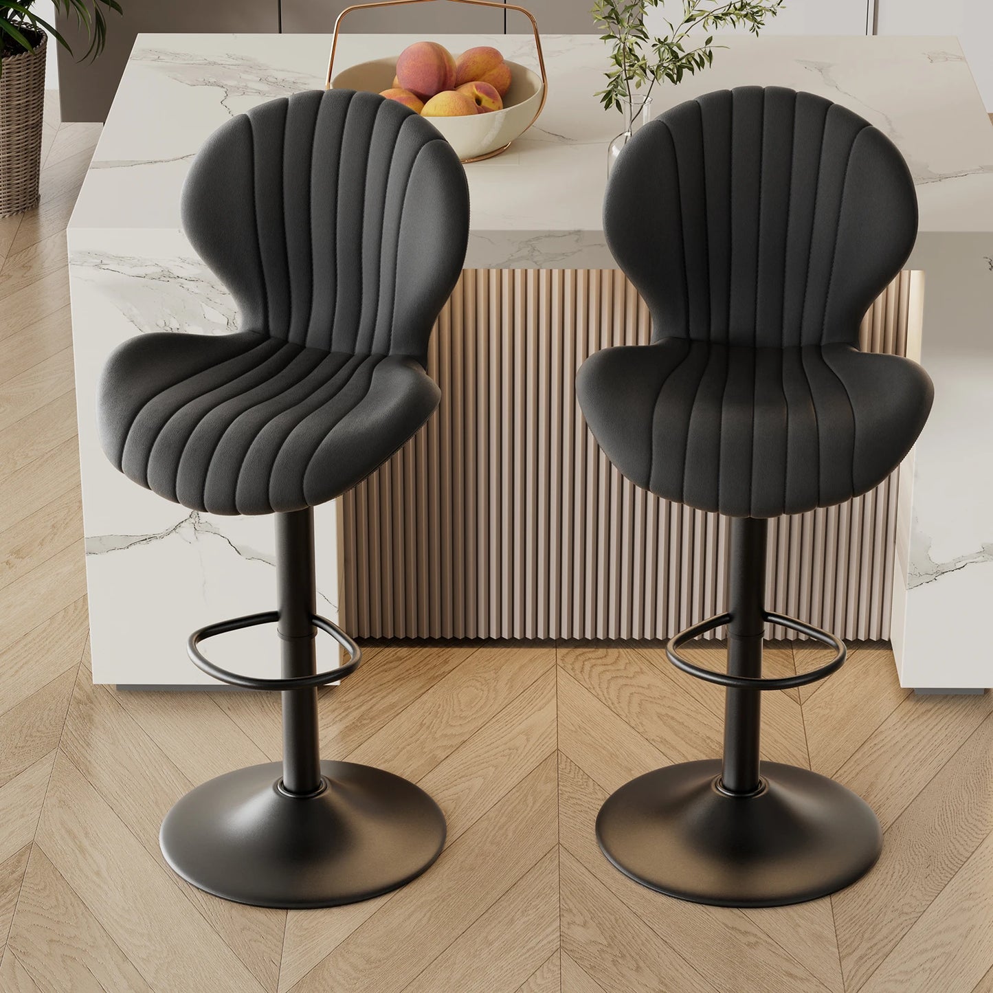 General 2 Piece Dining Chairs Set Modern Bar Stools