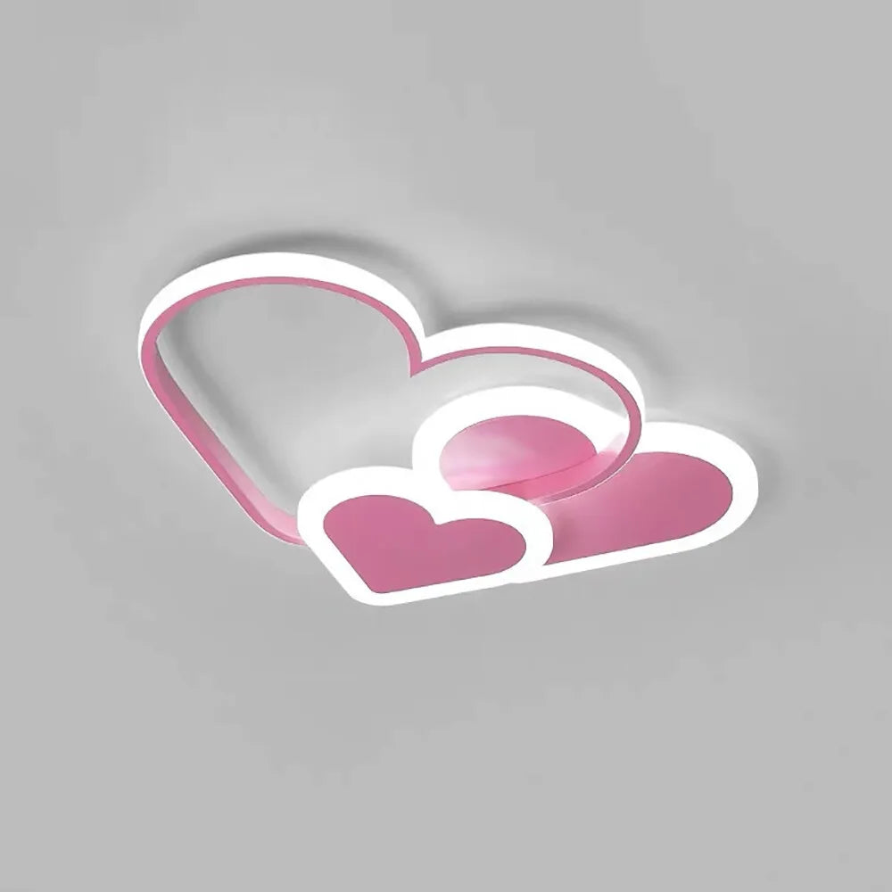 Heart Shaped LED Ceiling Lamp With Remote Control Adjustable